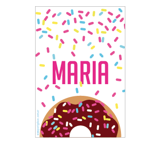 Stickers rect. gdes. Donuts 16u Pers